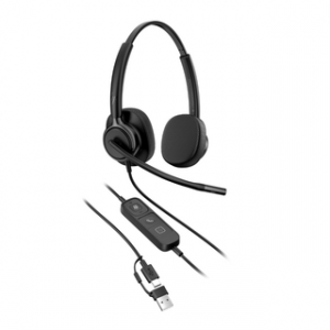 POLY MISSION 425 STEREO USB WIRED HEADSET (COUSSINETS SIMILICUIR) – Image 1
