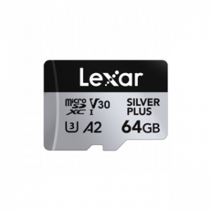 LEXAR CARTE SD MS SILVER PLUS 64GB PROFESSIONAL SILVER PLUS MICROSDXC™ UHS-I
CARDS,UP TO 205MB 12M – Image 1
