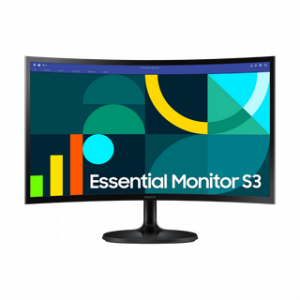 SAMSUNG MONITEUR SERIE D CURVED 24'' FULL-HD,VA,100HZ,4MS (GTG),NARROW BORDER
DESIGN,EYE-CA NOIR 12M – Image 1