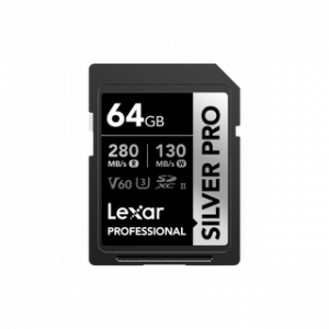 LEXAR CARTE SD SD SILVER PRO 64GB PROFESSIONAL SILVER PRO SDXC™ UHS-II CARD,UP
TO 280MB/S READ,12M – Image 1