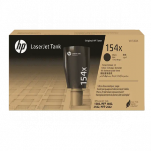 HP 154X HIGH YIELD BLACK ORIGINAL LASERJET TANKTONER RELOAD KIT LASERTANK 1502 1602 MFP 1602 2602 3M – Image 1