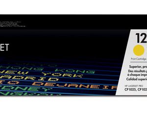HP 126A YELLOW ORIGINAL LASERJET TONER CARTRIDGEHP CLJ CP1025 YELLOW CRTG – Image 1