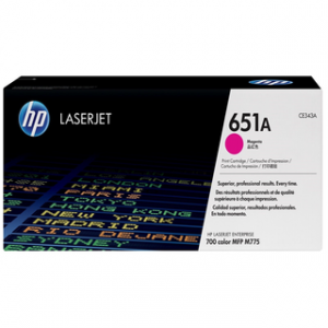 HP 651A MAGENTA ORIGINAL LASERJET TONER CARTRIDGEHP CLJ 700 COLOR MFP 775
MAGENTA CRTG – Image 1