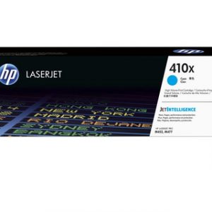 HP 410X HIGH YIELD CYAN ORIGINAL LASERJET TONER CAHP CLJ M452/MFP M377/MFP M477
CYAN CRTG – Image 1
