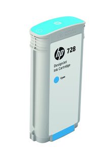 HP 728 130-ML CYAN DESIGNJET INK CARTRIDGE HP DESIGNJET T730/T830 – Image 1